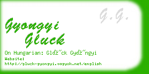gyongyi gluck business card